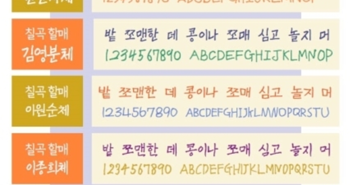
				삐뚤빼뚤 칠곡할매들의 손글씨, '폰트' 무료 배포 - DVDPrime